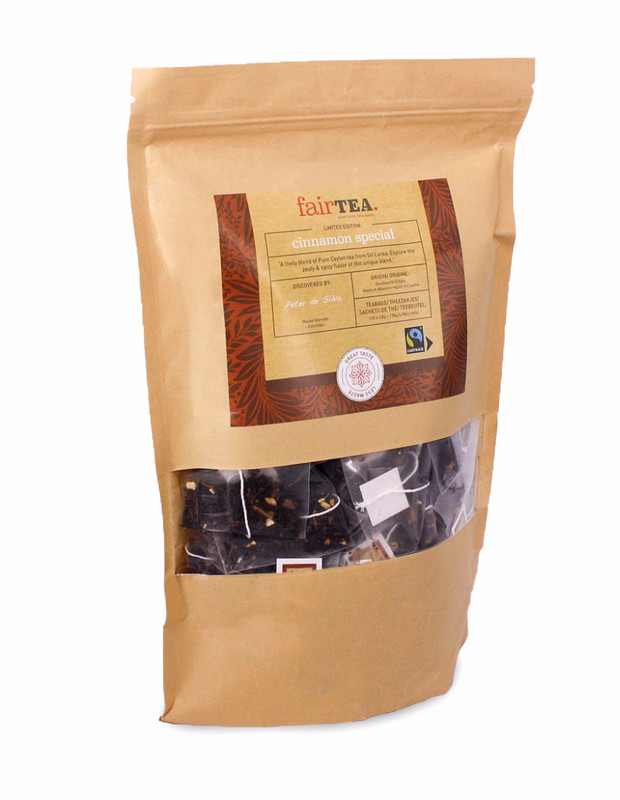 25 Fairtrade teposer fra FairTea i smaken Cinnamon Special