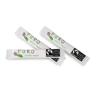 Puro Fairtrade sukkersticks, hvit
